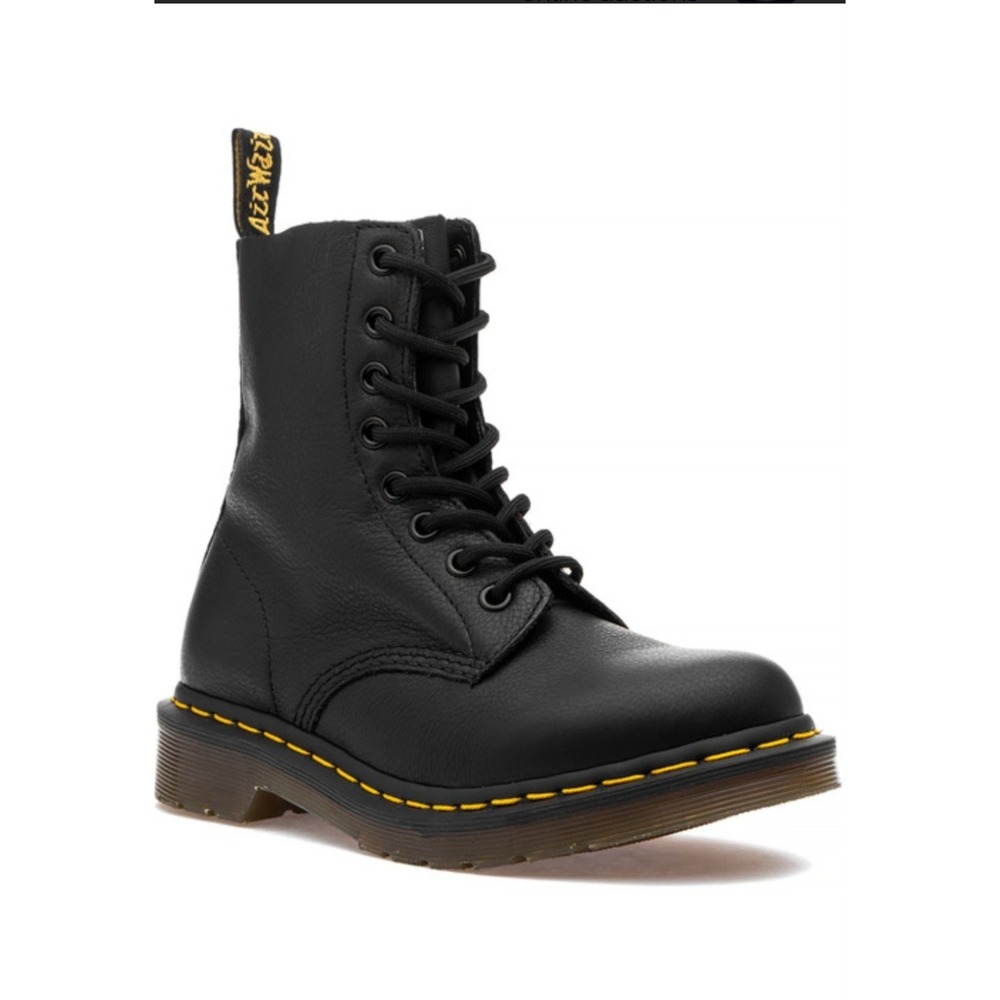 NIB Dr. Martens 1460 Black Leather Combat Utility Boots W5 Lace Up 8 Eye New
